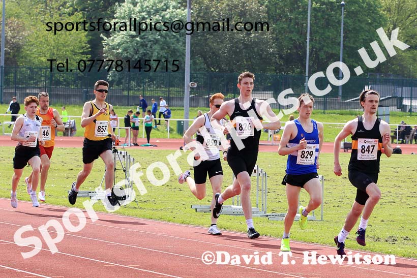Senior Mens 800 metres, 2023 North Eastern Track and Field Champs., Middlesbrough Sports Village, Middlesbrough. Photo: David T. Hewitson/Sports for All Pics